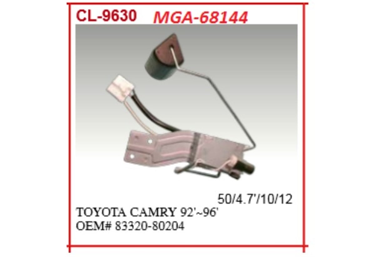 YEDEK PARÇADEPO ŞAMANDIRASI-TOYOTA CAMRY 90>96   8332080204 -MGA-68144MGAMGA-68144