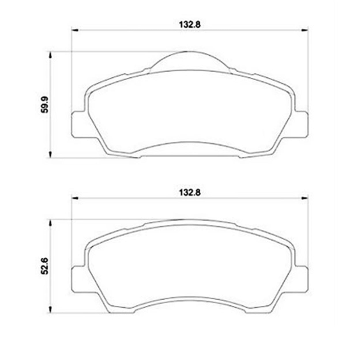 YEDEK PARÇADISK BALATA ON  PEUGEOT 301 - 1.2 VTI 72 12- 1.6 VTI 115 12- 308 II  - 308 SW / CITROEN  -C-ELYSEE 1.2 VTI 1.6 VTI -  C4 CACTUS 1.2VTI 1.6 HDI 1608691380 -MGA-55551MGAMGA-55551