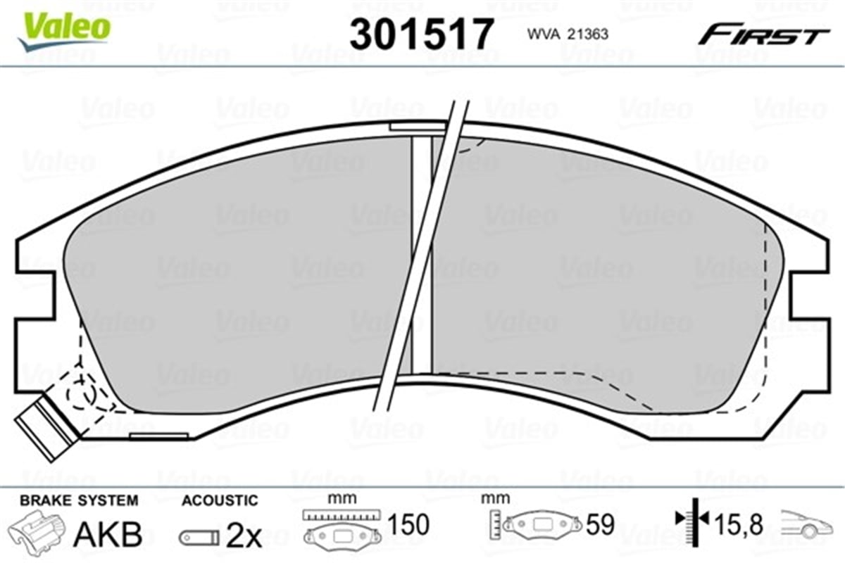 YEDEK PARÇADİSK FREN BALATASI FIRST ÖN MITSUBISHI 3000 GT Z1 4-1990 3-2000 - MITSUBISHI CHALLENGER K9 VALEO 301517VALEOVALEO 301517