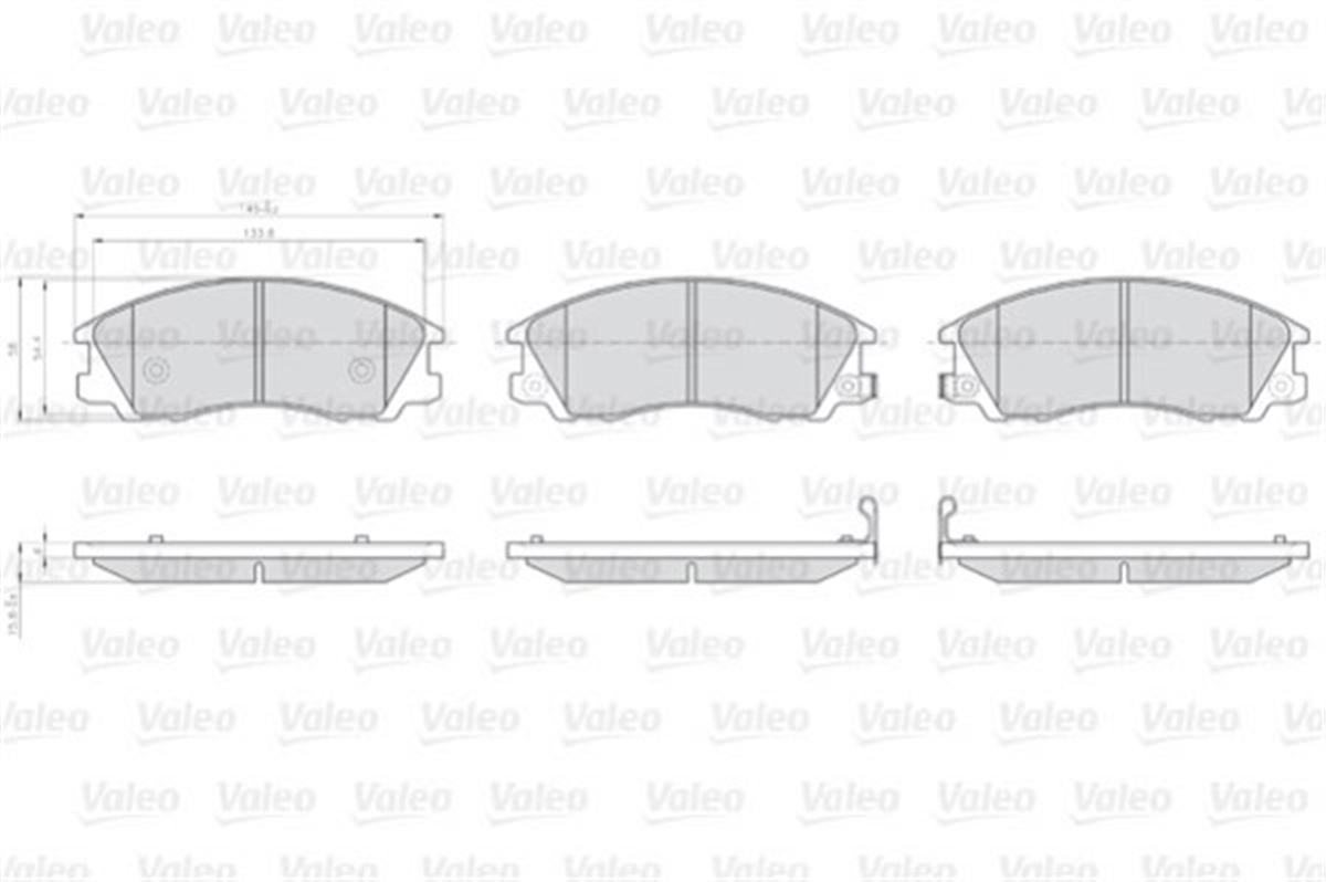 YEDEK PARÇADİSK FREN BALATASI LCV ÖN HYUNDAI H1 08- VALEO 872059VALEOVALEO 872059