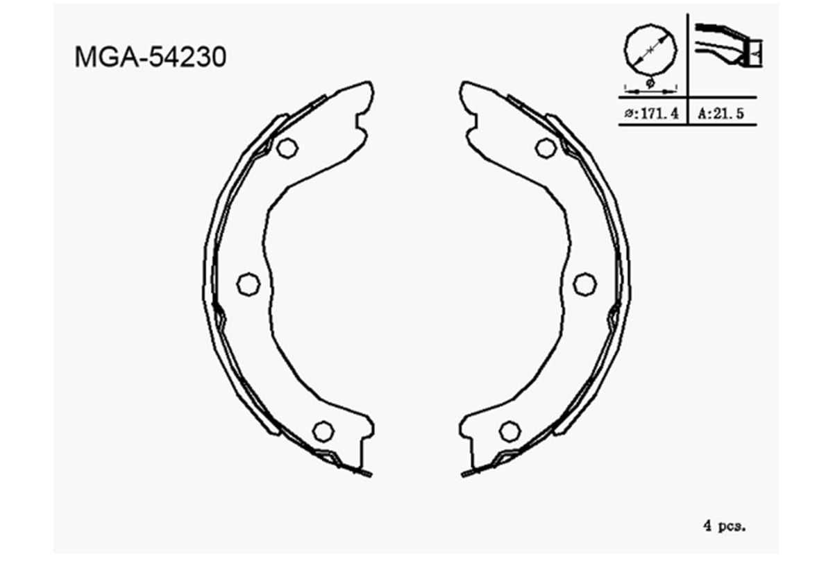 YEDEK PARÇAEL FREN BALATA  NISSAN XTRAIL 00 - 07 D40608H725 -MGA-54230MGAMGA-54230