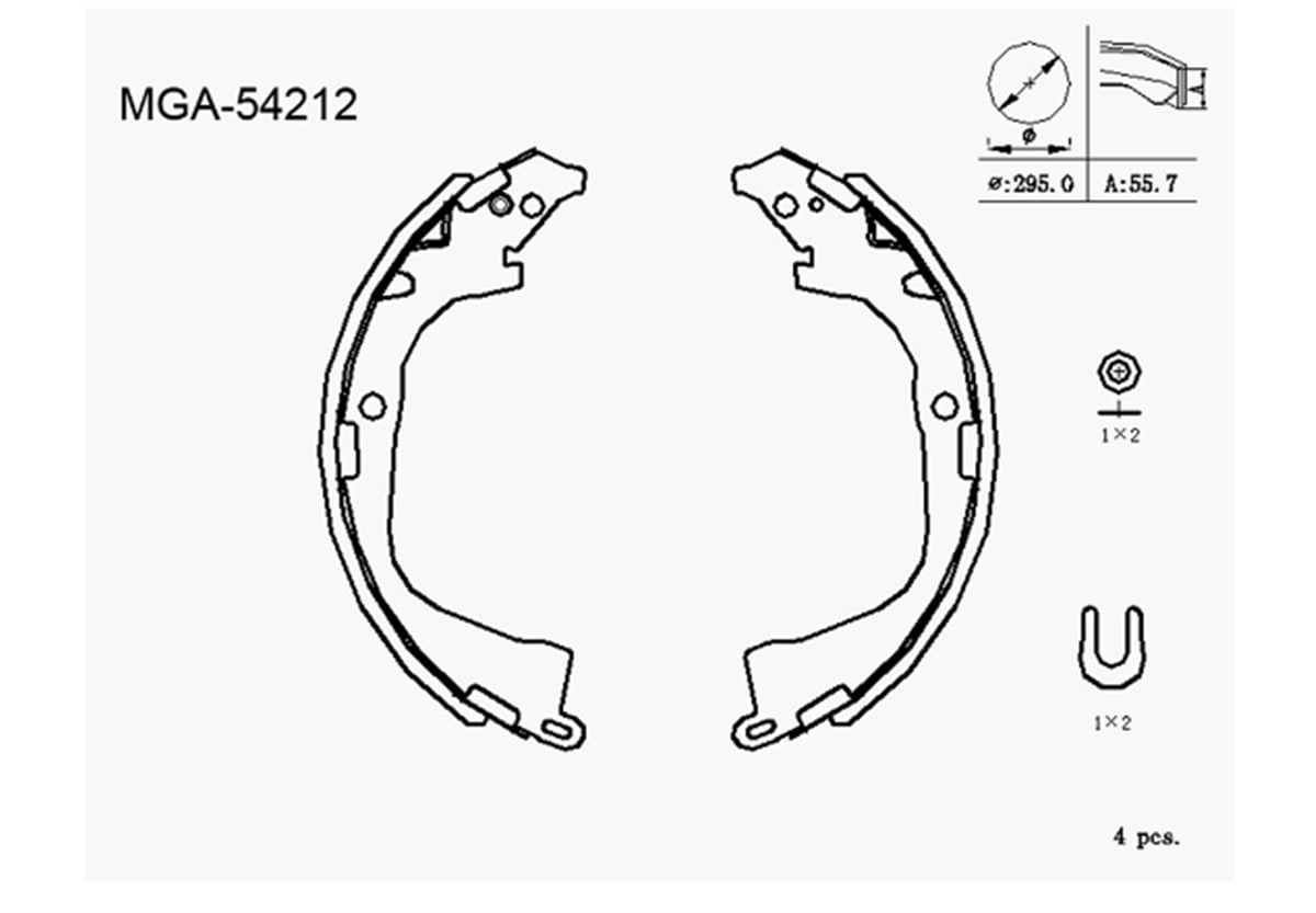 YEDEK PARÇAFREN BALATASI-KAMPANA-  VW AMAROK 10- 2H0698525 -MGA-54212MGAMGA-54212