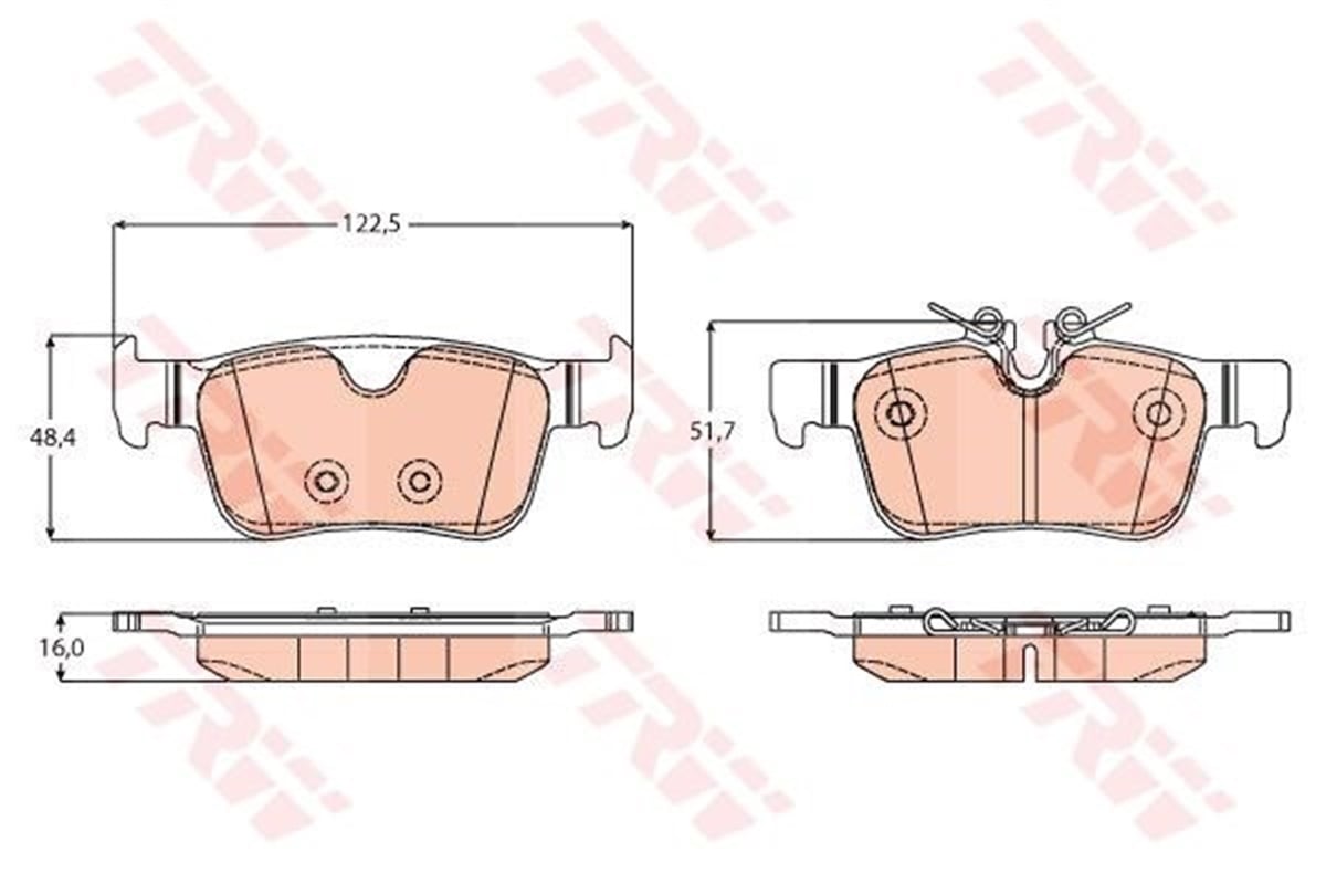 YEDEK PARÇAFREN BALATASI ÖN 31423654 DIGER S 90 II 16- D 4204 T16 D 4204 T9 TRW TRW GDB2168TRWTRW GDB2168