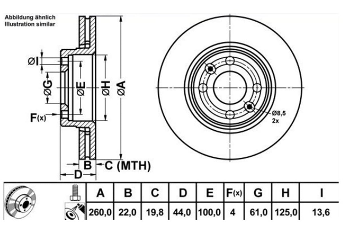 YEDEK PARÇAFREN DISK ON HAVA KANALLI 260-4 RENAULT CLIO III 