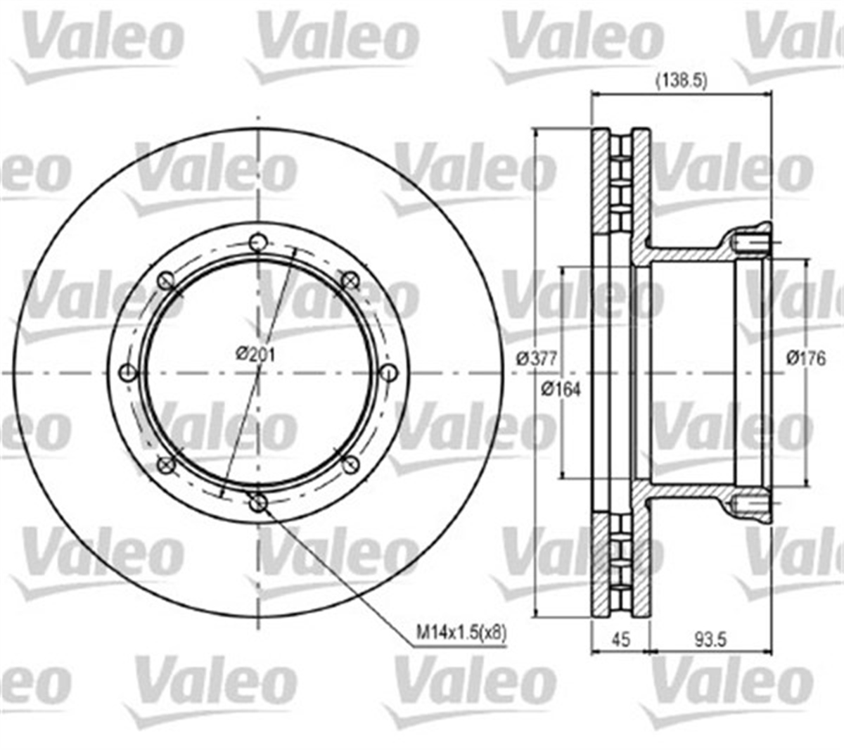 YEDEK PARÇAFREN DİSKİ ARKA MB ATEGO VALEO 187084VALEOVALEO 187084