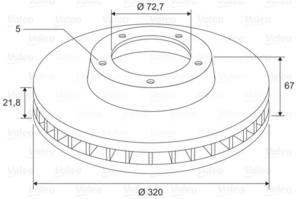 YEDEK PARÇAFREN DİSKİ ARKA X1 CHRYSLER 300 C 09-10- VALEO 197753VALEOVALEO 197753