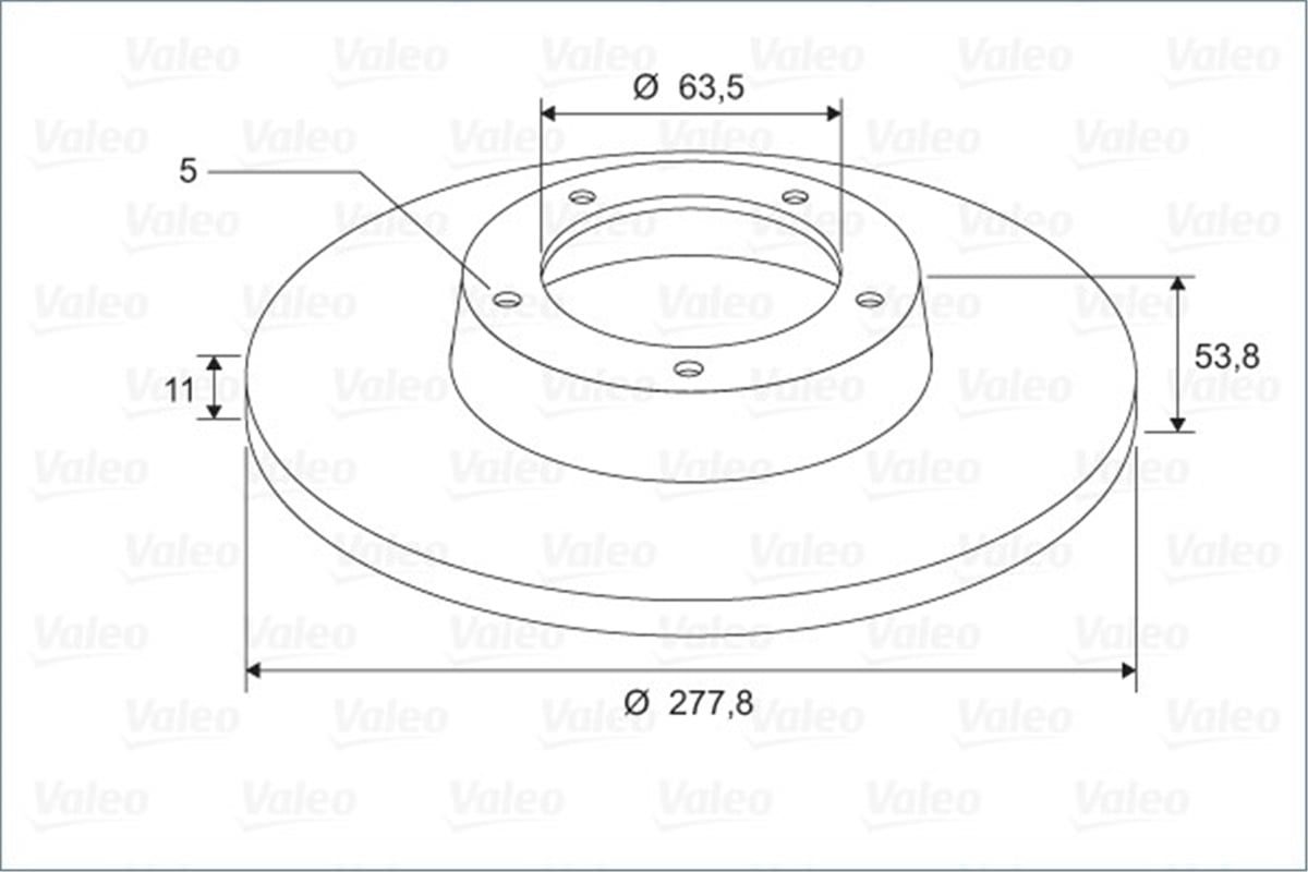 YEDEK PARÇAFREN DİSKİ ARKA X1 FORD TRANSİT CONNECT TC7 02- 1.8 TDCİ. 1.8 TDDİ. 1.8 İ ; TOURNEO CONNECT VALEO 297844VALEOVALEO 297844