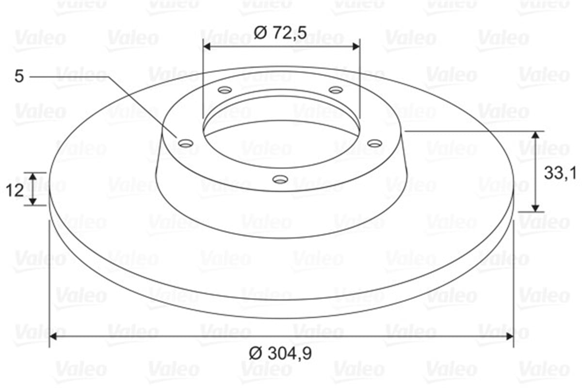 YEDEK PARÇAFREN DİSKİ ARKA X2 FIAT FREEMONT 11 ; CHRYSLER GRAND VOYAGER VALEO 197687VALEOVALEO 197687