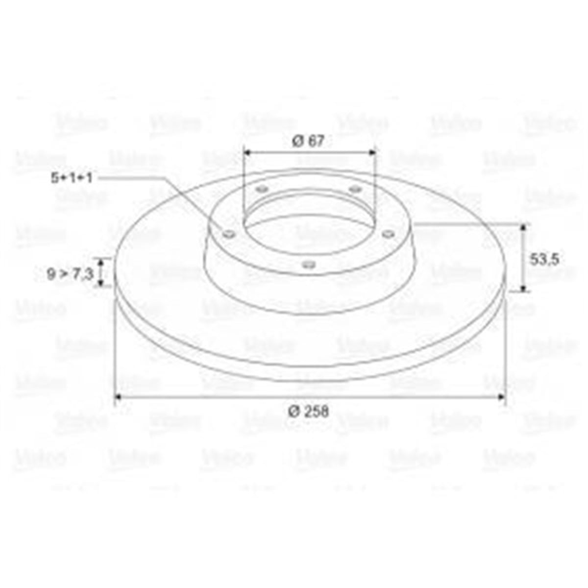 YEDEK PARÇAFREN DİSKİ ARKA X2 MB W201 TÜM MODELLER 89-92 . W124 200E. 220E. 230E. 260E. 280E. 300E. 20 VALEO 186184VALEOVALEO 186184
