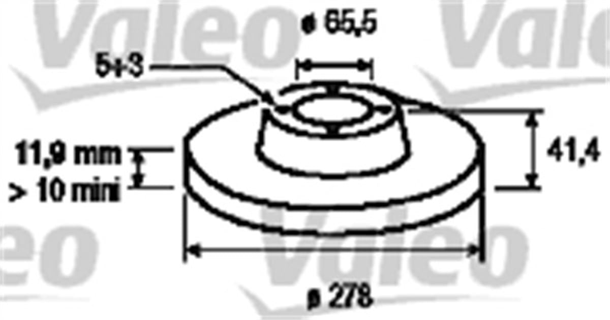 YEDEK PARÇAFREN DİSKİ ARKA X2 OPEL VECTRA D 05- 1.6 İ. 1.8 İ. 1.9 CDTI. 2.2 DIG ; VECTRA C 02 - 05 1.6 VALEO 186854VALEOVALEO 186854