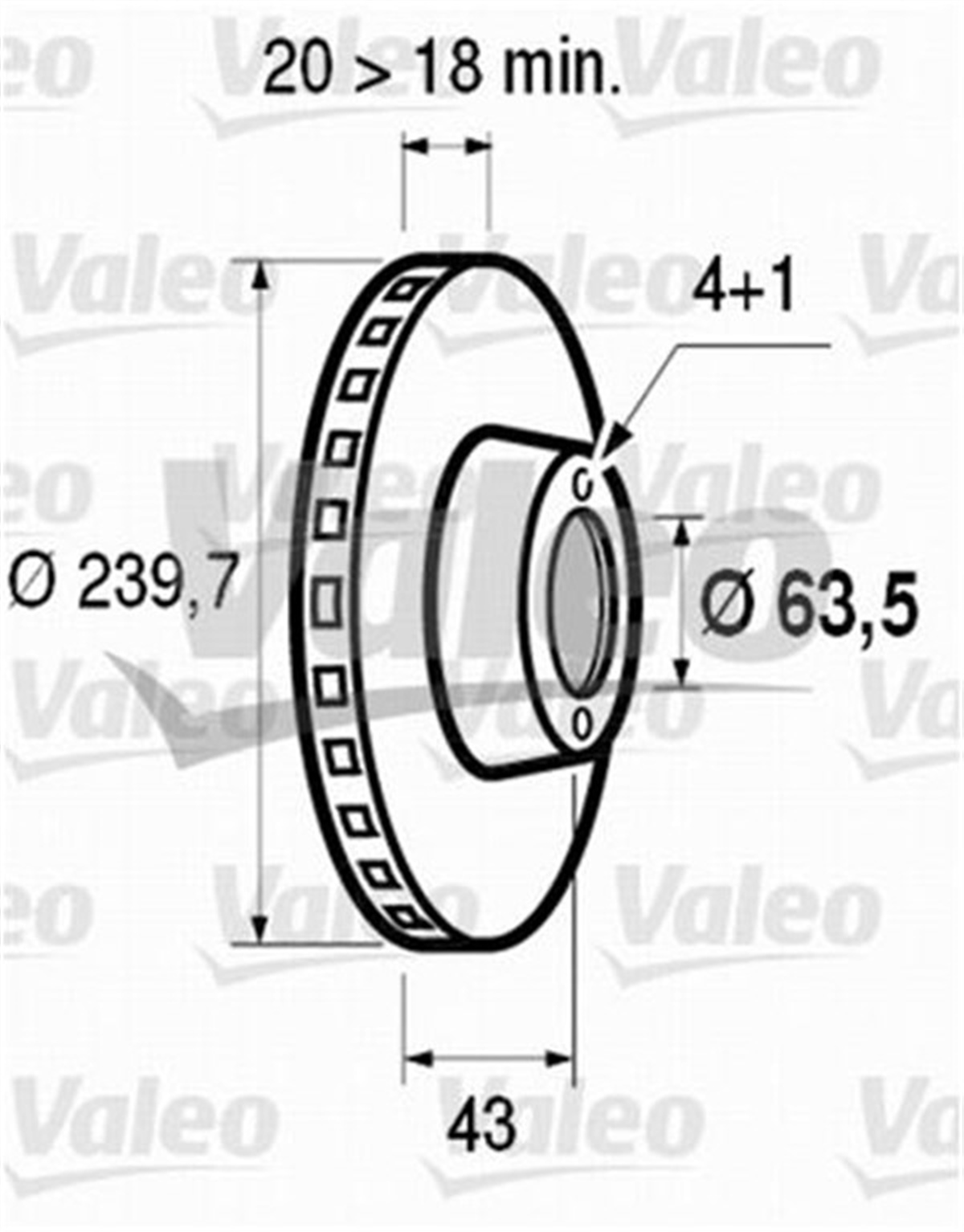YEDEK PARÇAFREN DİSKİ ÖN TAKIM (2 ADET FIYATIDIR)/98AT 1125 AA 93FX 1125 AA FORD ESCORT 91- BM VALEO VAL 186163VALEOVALEO 186163
