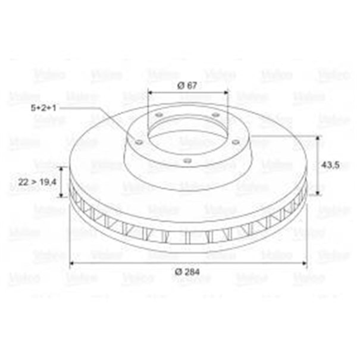 YEDEK PARÇAFREN DİSKİ ÖN X2 MB W201 190E 2.3 16V. 2.5 16V 84-92 . W124 200E-300E 85-93 . W124 200D. VALEO 186185VALEOVALEO 186185