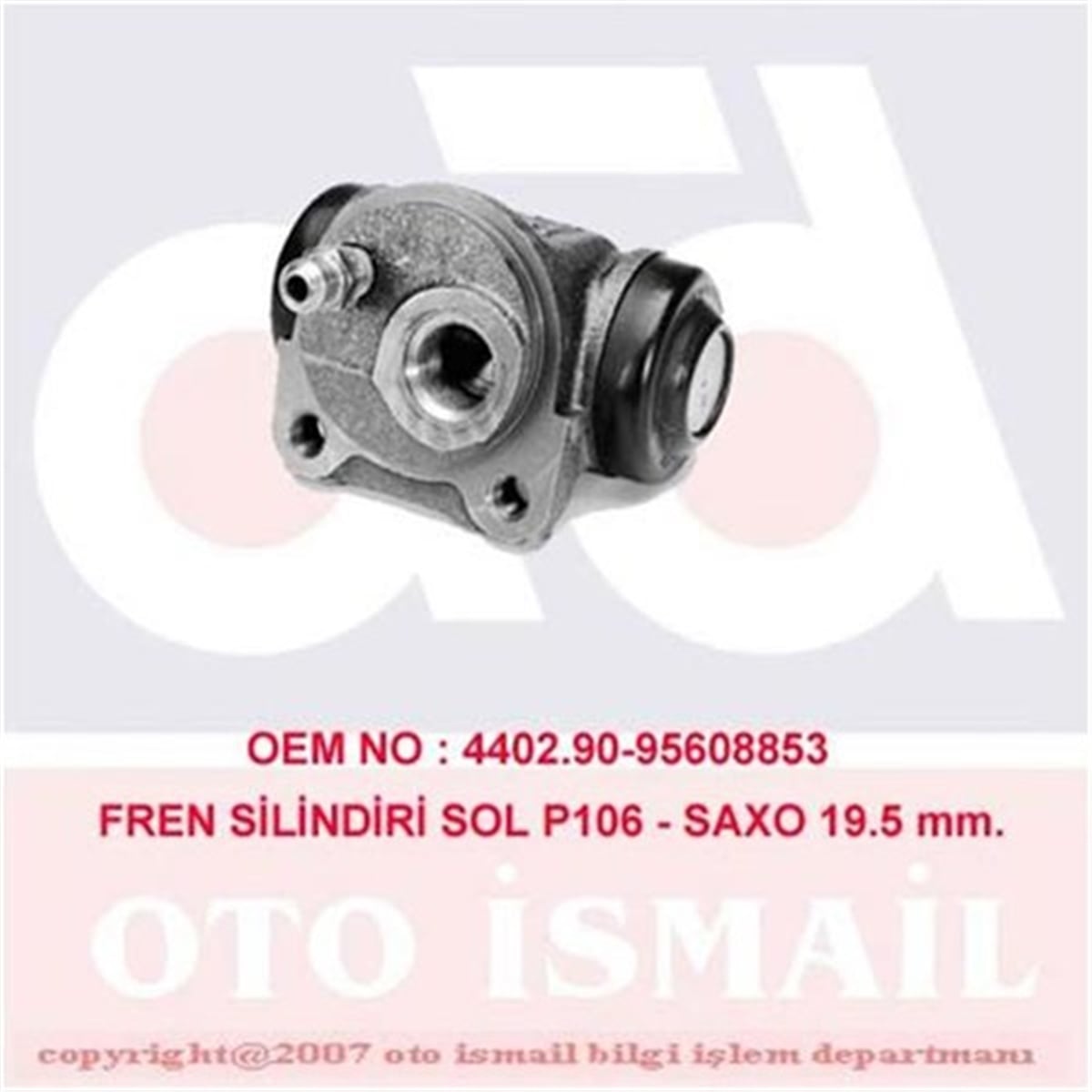 YEDEK PARÇAFREN SİLİNDİRİ SOL P106 1.0-1.1 96 19.05MM RIW CW4836CRIWRIW CW4836C