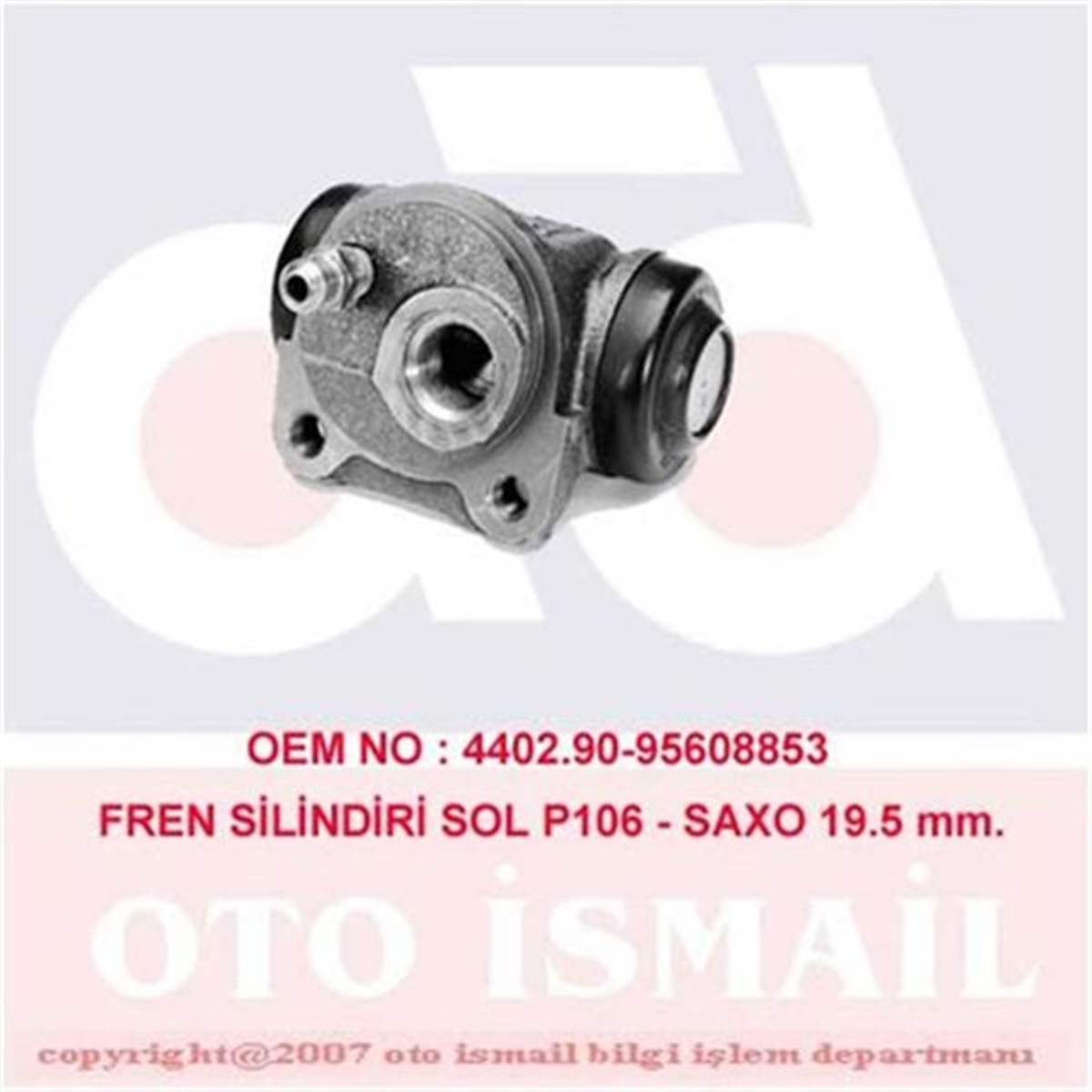 YEDEK PARÇAFREN SİLİNDİRİ SOL P106 1.0-1.1 96 19.05MM RIW CW4836CRIWRIW CW4836C