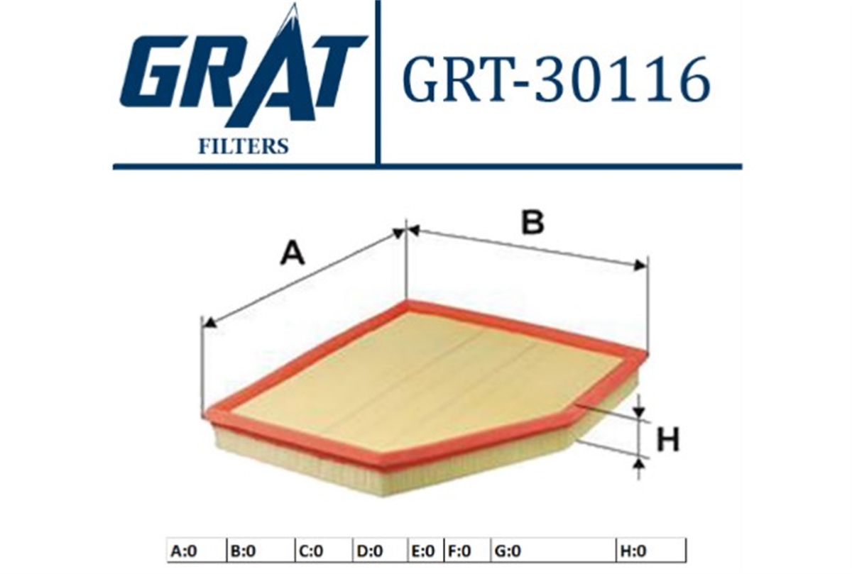 YEDEK PARÇAHAVA FILTRESI  BMW  520I 06-10 540I 545I / 645cI 650I 04-  -GRT-30116GRATGRT-30116