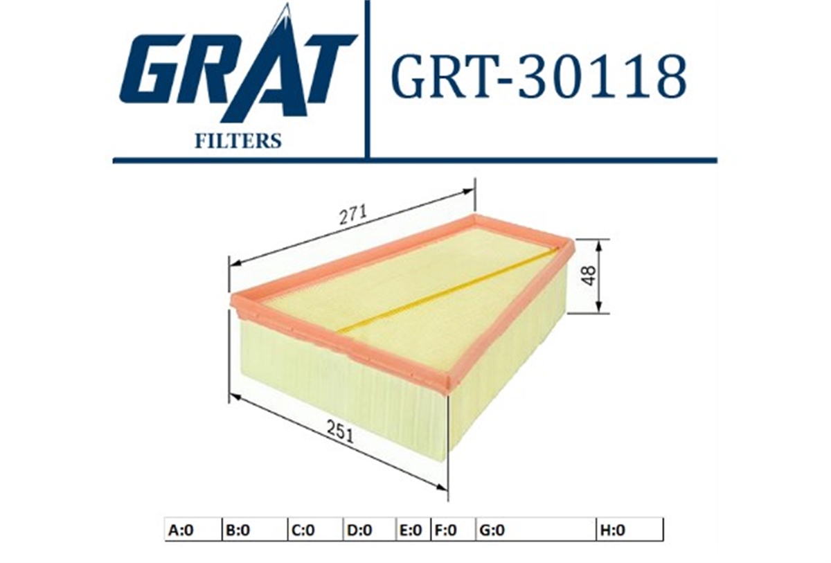 YEDEK PARÇAHAVA FILTRESI BMW N20  F07-10 13717582908 -GRT-30118GRATGRT-30118