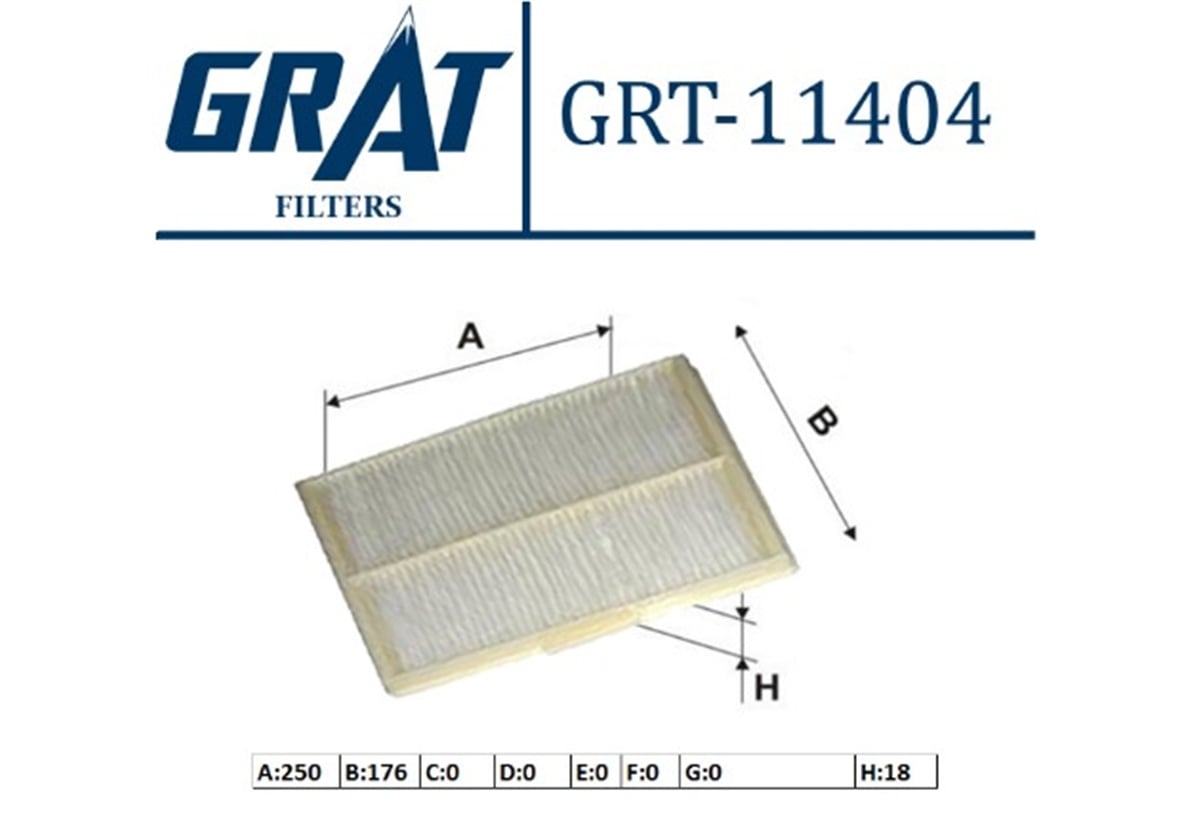 YEDEK PARÇAKABIN FILTRESI  RENAULT MEGANE I 96- TUM MODELLER 7700424093 -GRT-11404GRATGRT-11404