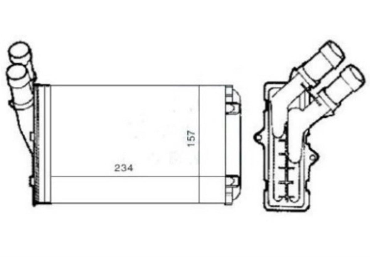 YEDEK PARÇAKALORIFER RADYATORU MEKANİK  PEUGEOT  306 PARTNER CITROEN  BERLINGO XSARA  234×157×42 644878 -MGA-81800MGAMGA-81800