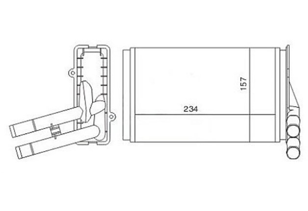 YEDEK PARÇAKALORIFER RADYATORU VW PASSAT 97-05  AUDI A4 95-01 8D1819030B -MGA-81118MGAMGA-81118