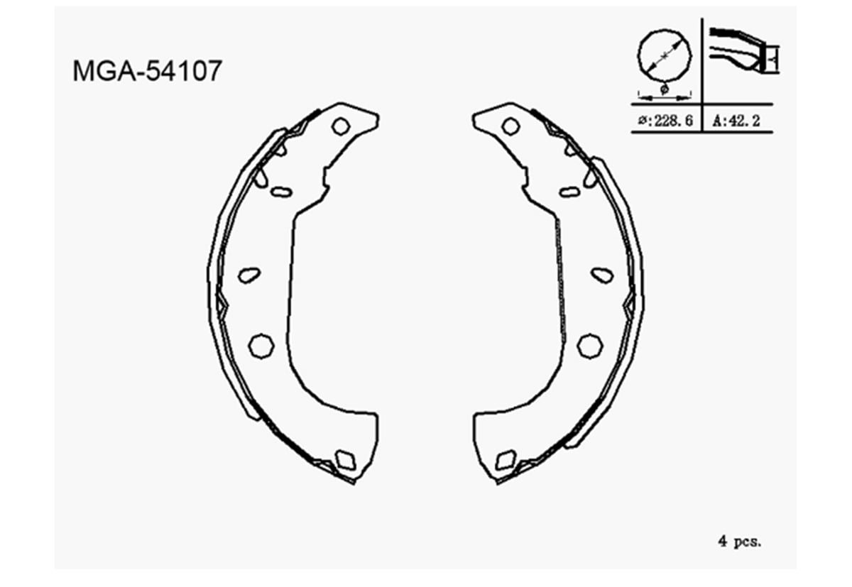 YEDEK PARÇAKAMPANA BALATA  FIAT MAREA TIPO TEMPRA SW  90 - 96 / ALFA ROMEO 145 146 94 - 99 77362298 -MGA-54107MGAMGA-54107