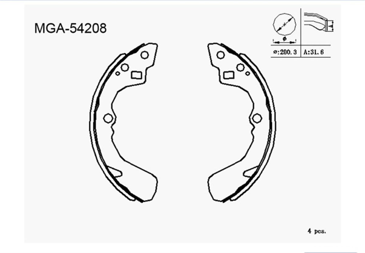 YEDEK PARÇAKAMPANA BALATA  SUZUKI SWIFT II 90 -  / DAIHATSU APPLAUSE 90 -  0449587708 -MGA-54208MGAMGA-54208
