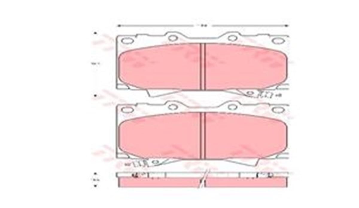 YEDEK PARÇAÖN BALATA LAND CRUISER 100 4.7 V8 98-02 4.2 TD 90-98 TRW GDB3197TRWTRW GDB3197