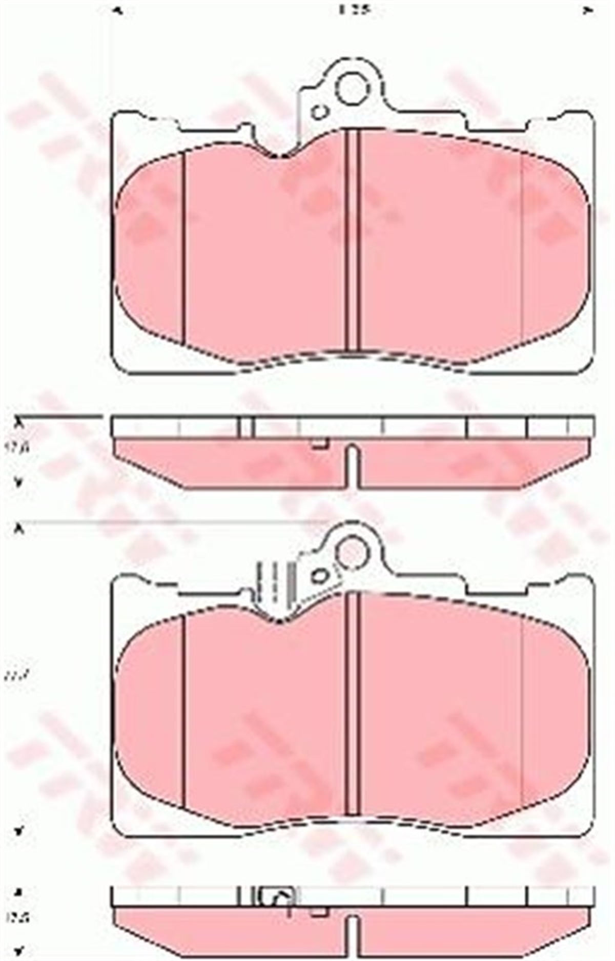 YEDEK PARÇAÖN BALATA LEXUS GS 05-11 LEXUSIS 15 TRW GDB3398TRWTRW GDB3398