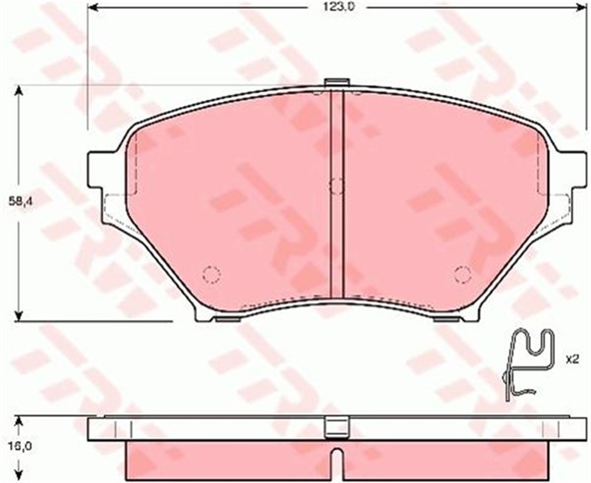 YEDEK PARÇAÖN BALATA MX-5 98-05 TRW GDB3302TRWTRW GDB3302