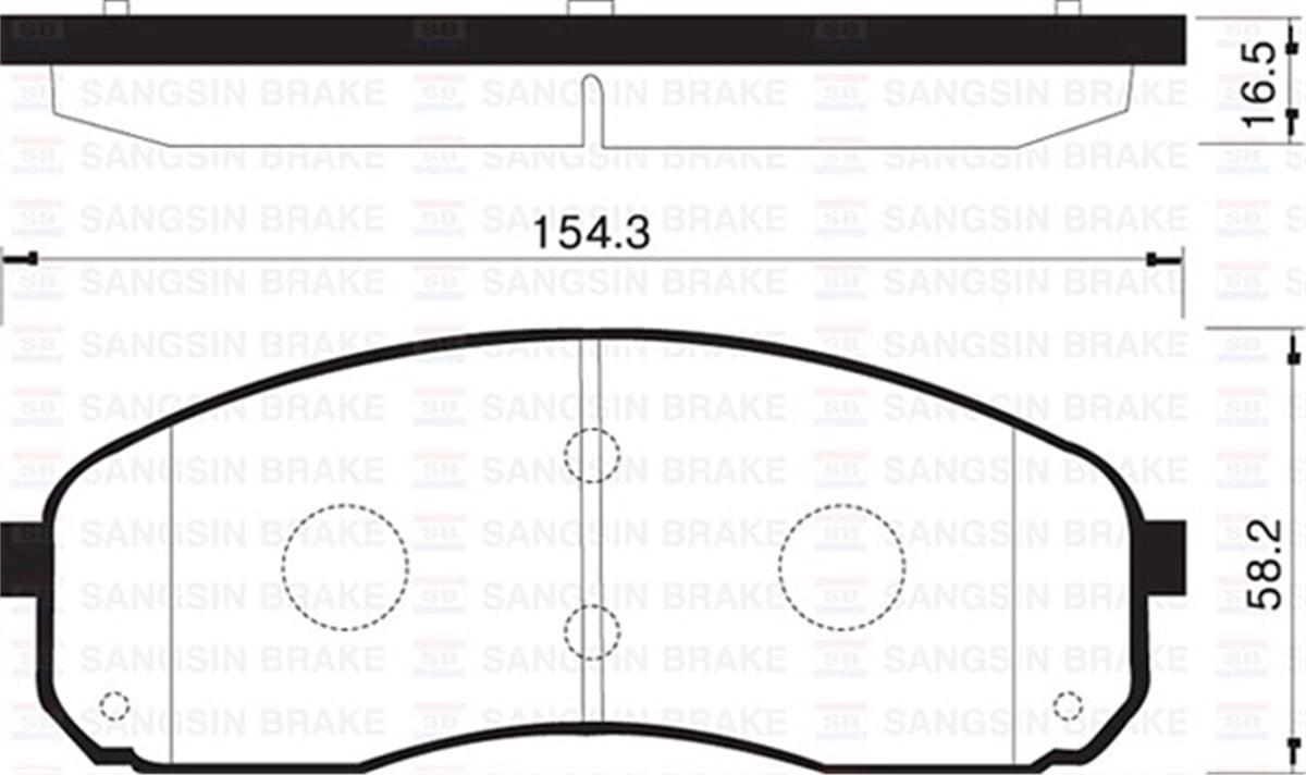 YEDEK PARÇAÖN BALATA PREGIO TB 2.5D 95-04 2.7D 97 2.5TCI 02 GDB3261-GDB3301 SANGSIN SP1177SANGSINSANGSIN SP1177