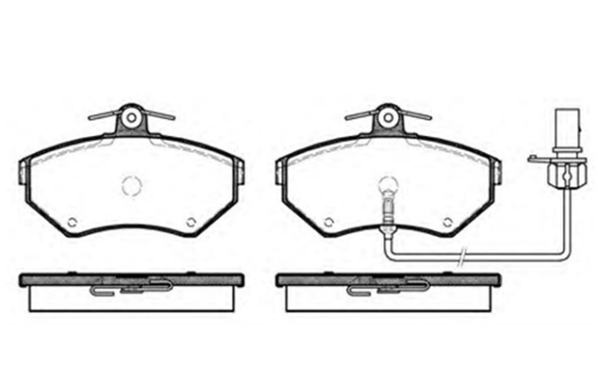 YEDEK PARÇAON FREN BALATASI-KABLOLU-  VW PASSAT 97-00  AUDI A4 95-08 8E0698151M -MGA-55206MGAMGA-55206