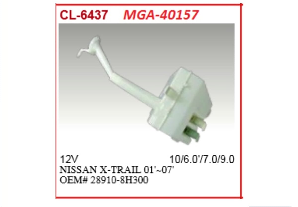 YEDEK PARÇASU FISKIYE DEPOSU MOTORLU-NISSAN XTRAIL 01>07   289108H300 -MGA-40157MGAMGA-40157