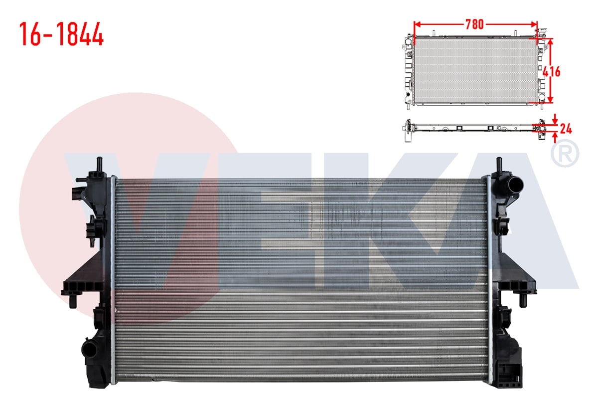 YEDEK PARÇASU RADYATÖRÜ DUCATO 2.3 MJT M-T AC+/- 2014>VEKA16-1844