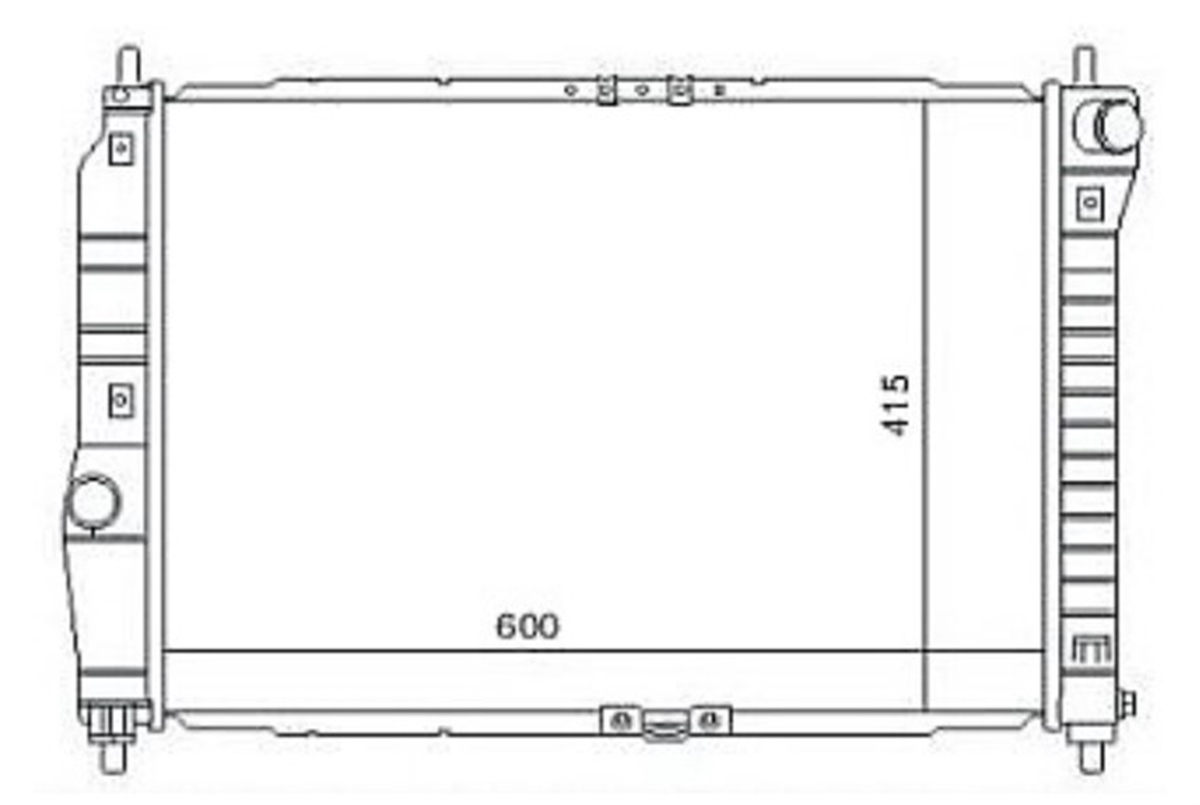 YEDEK PARÇASU RADYATORU MANUAL  CHEVROLET  KALOS 1.4 16V 02>/AVEO 1.4 16V 05> 600×418×16 96536525 -MGA-80392MGAMGA-80392