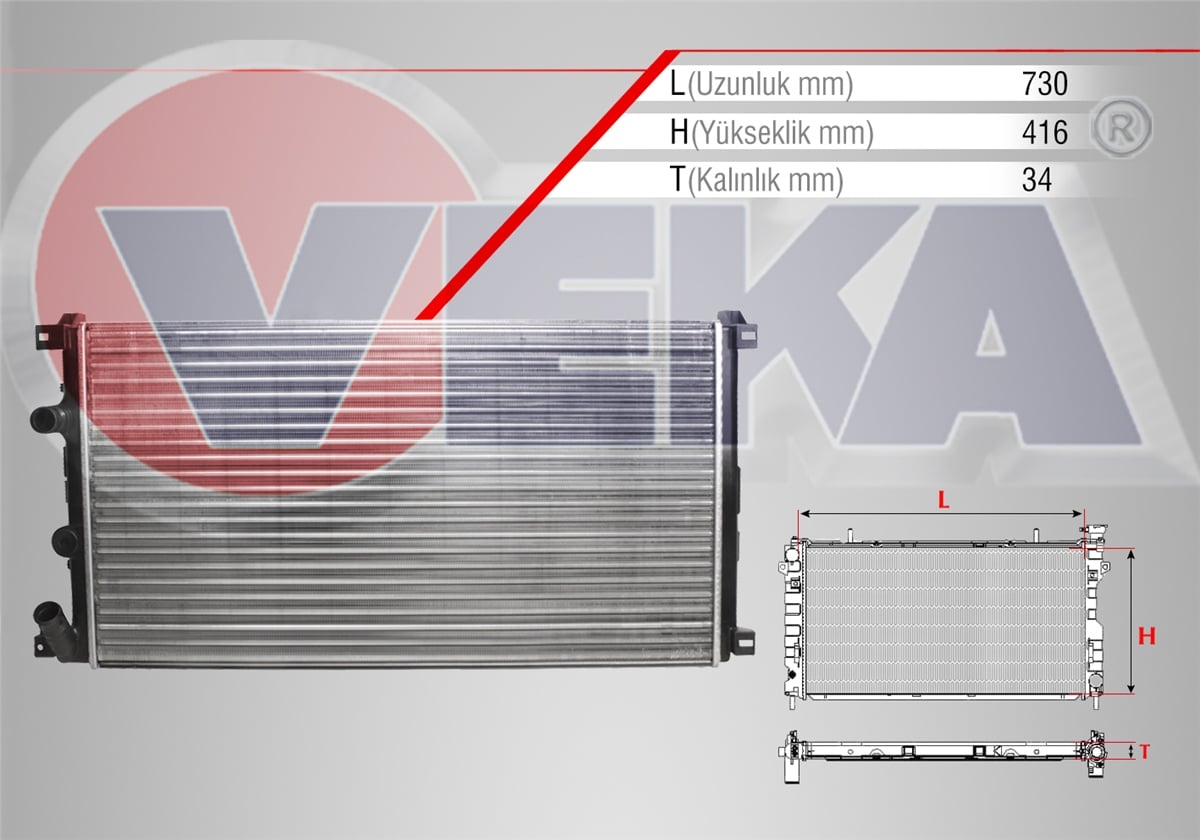 YEDEK PARÇASU RADYATÖRÜ MASTER II FD 2.5 DCI 2003-2010VEKA16-3520