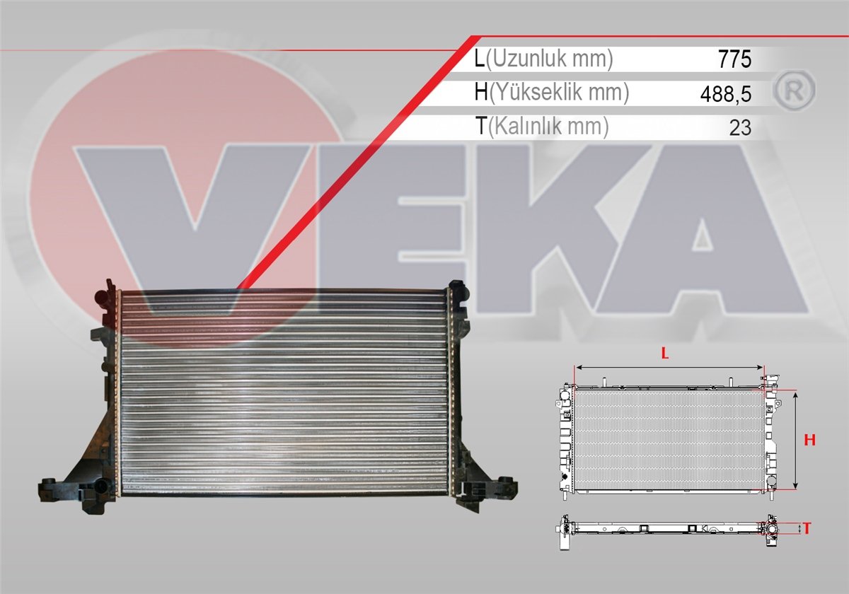 YEDEK PARÇASU RADYATÖRÜ MASTER III FV 2.3 DCI M-T M9T TEK TEKER 2010>VEKA16-3545