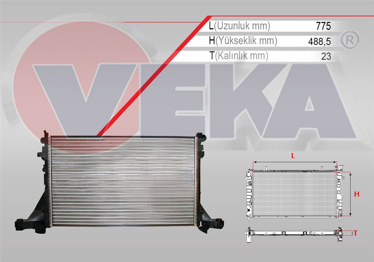 YEDEK PARÇASU RADYATÖRÜ MASTER III FV ÇİFT TEKER 2.3 DCI A-T/M-T AC+ 2010>VEKA16-3553