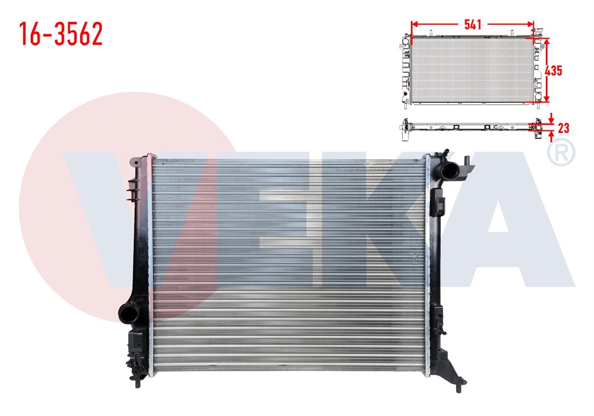 YEDEK PARÇASU RADYATÖRÜ MEGANE IV B9A/M_ 1.5 DCI M-T AC+/- 2016>VEKA16-3562