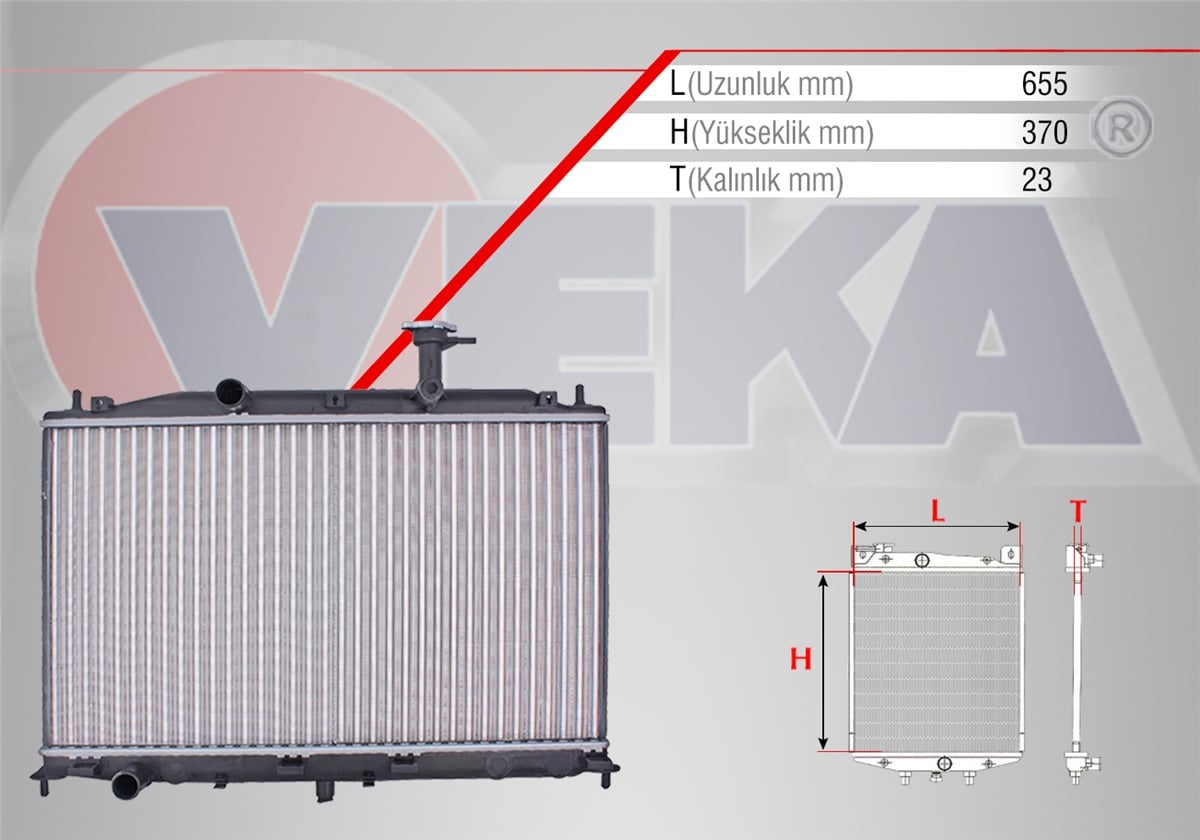 YEDEK PARÇASU RADYATORU MEKANIK ACCENT ERA 1.4i 16v M-T 2006-2012VEKA16-2107