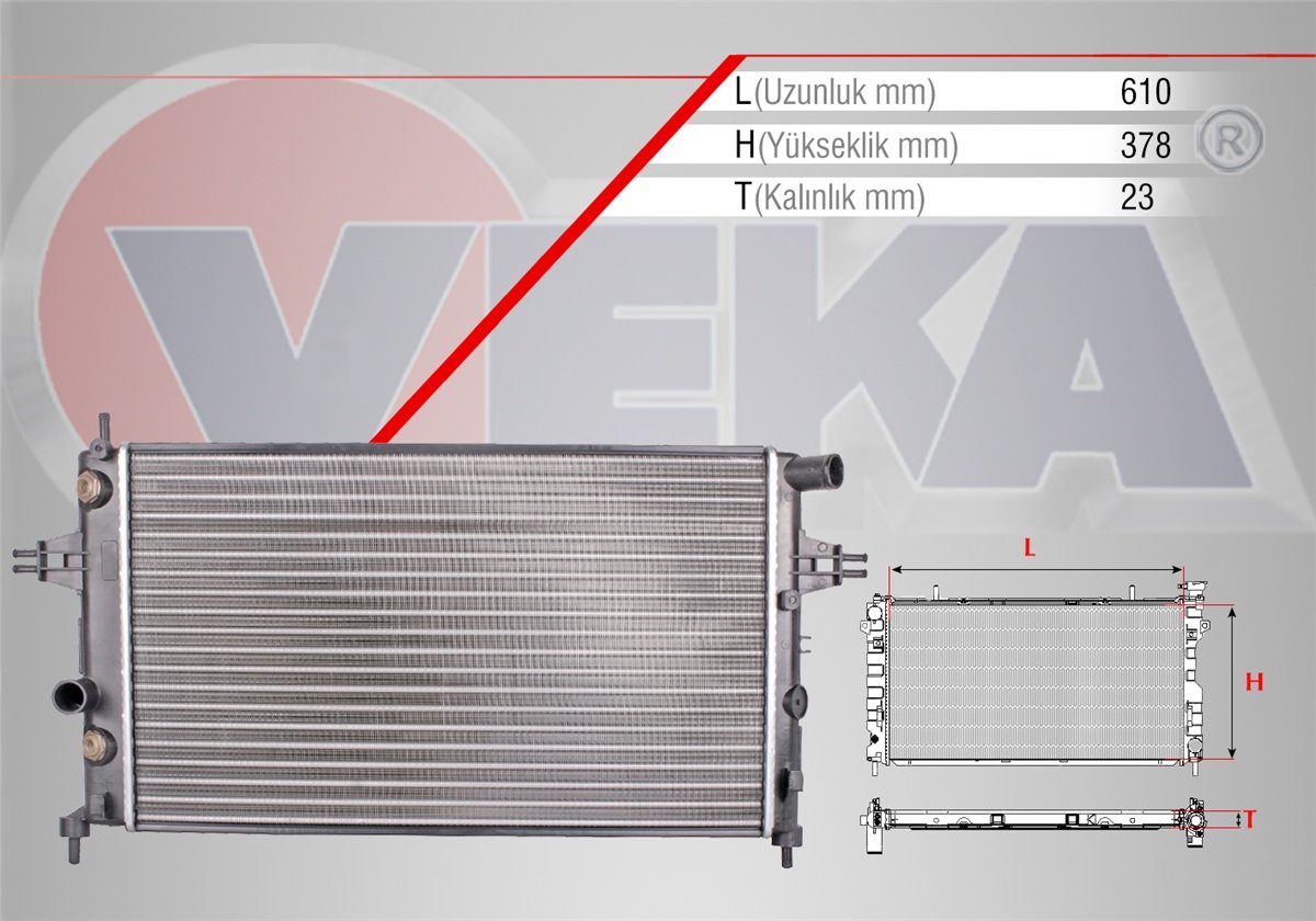 YEDEK PARÇASU RADYATORU MEKANIK OPEL ASTRA G (F69) 1.4 16v A-T AC+/- 1998-2005VEKA16-3213