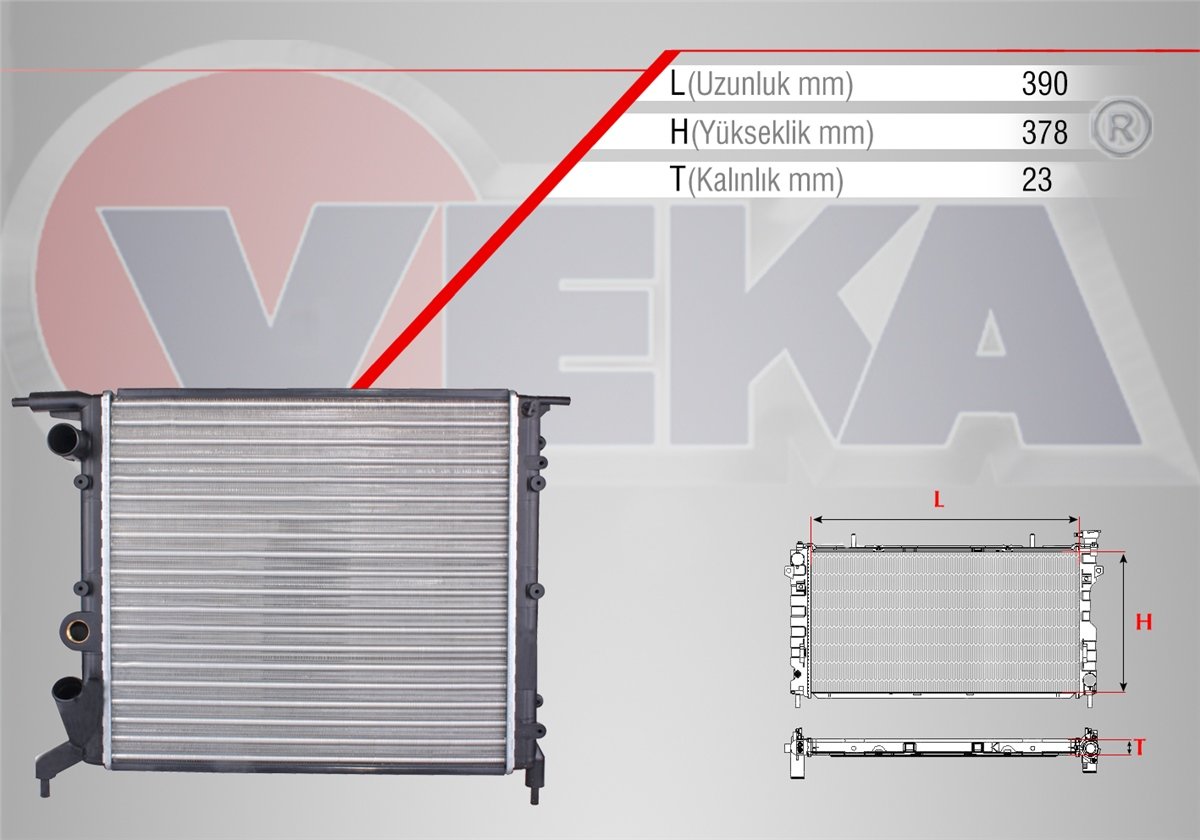 YEDEK PARÇASU RADYATORU MEKANIK R19 1.4 M-T 1988-2001VEKA16-3531