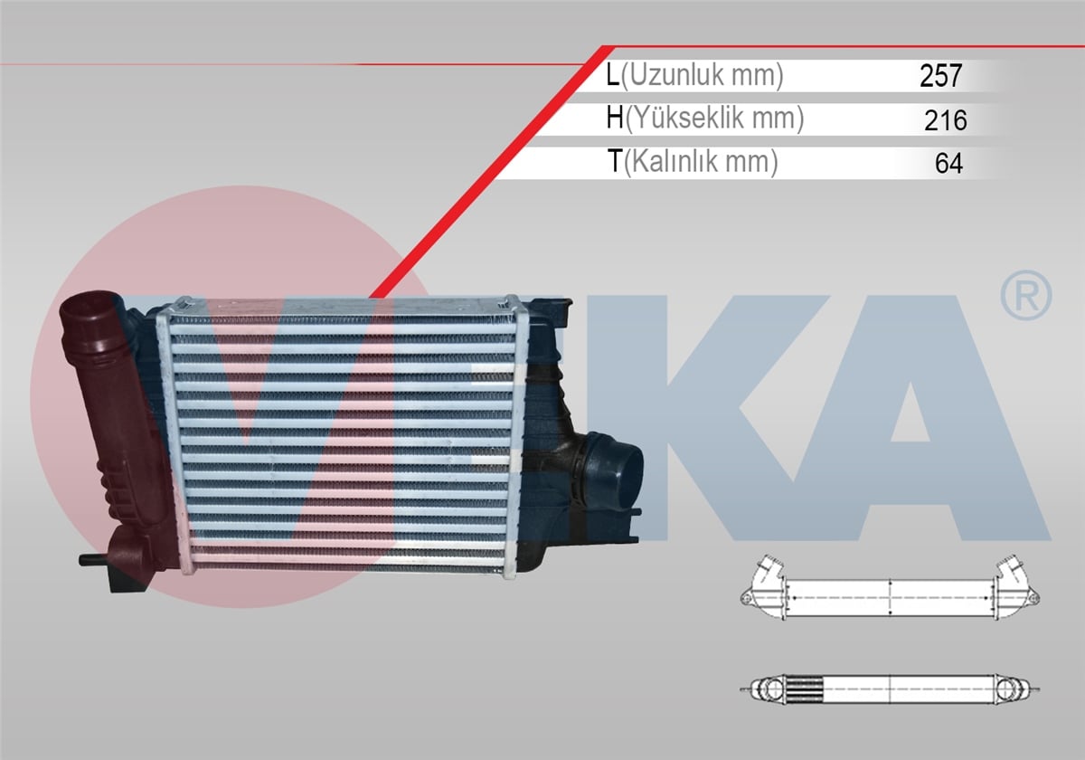 YEDEK PARÇATURBO RADYATÖRÜ (İNTERCOOLER) CLİO IV 1.5 DCI 2012>WAGEN42-3516