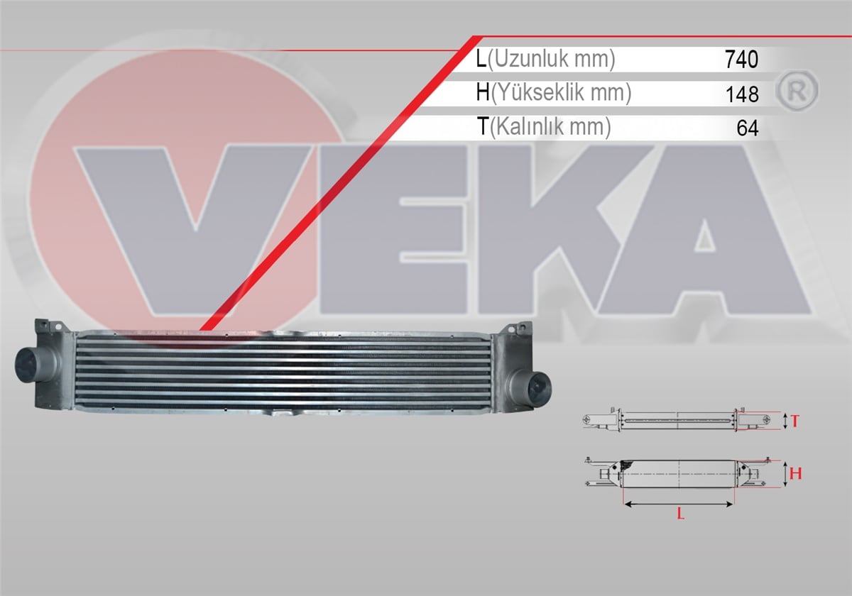YEDEK PARÇATURBO RADYATÖRÜ (İNTERCOOLER)KALIN TIP FIAT DUCATO (250) 2.3 MJT EURO 5 2006-2014VEKA42-1809