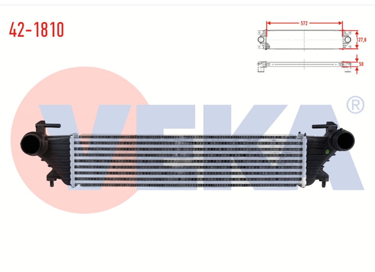 YEDEK PARÇATURBO RADYATÖRÜ (İNTERCOOLER) EGEA 1.3 MJT 2015>VEKA42-1810