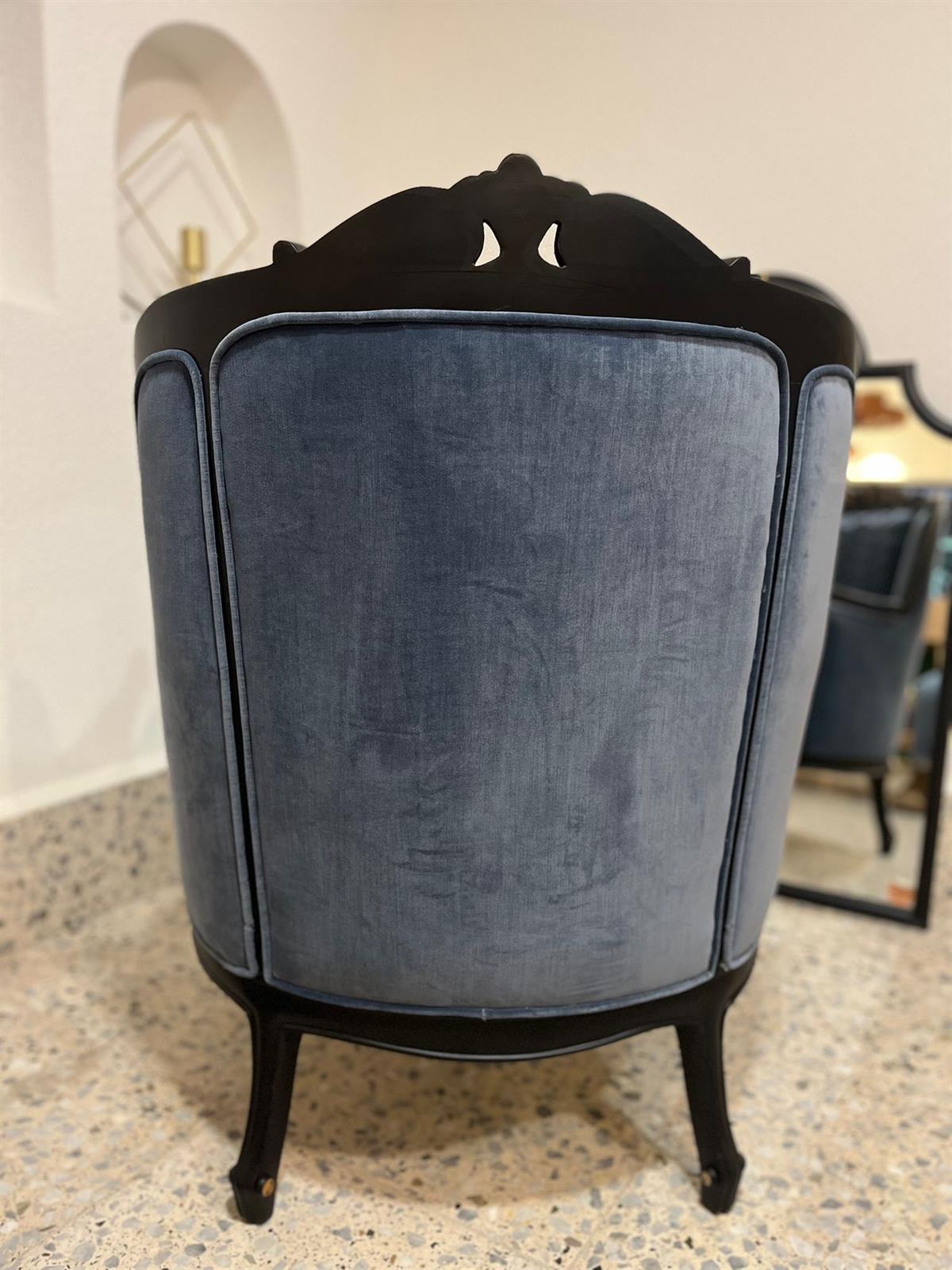 Mavi Sırt Detaylı Berjer