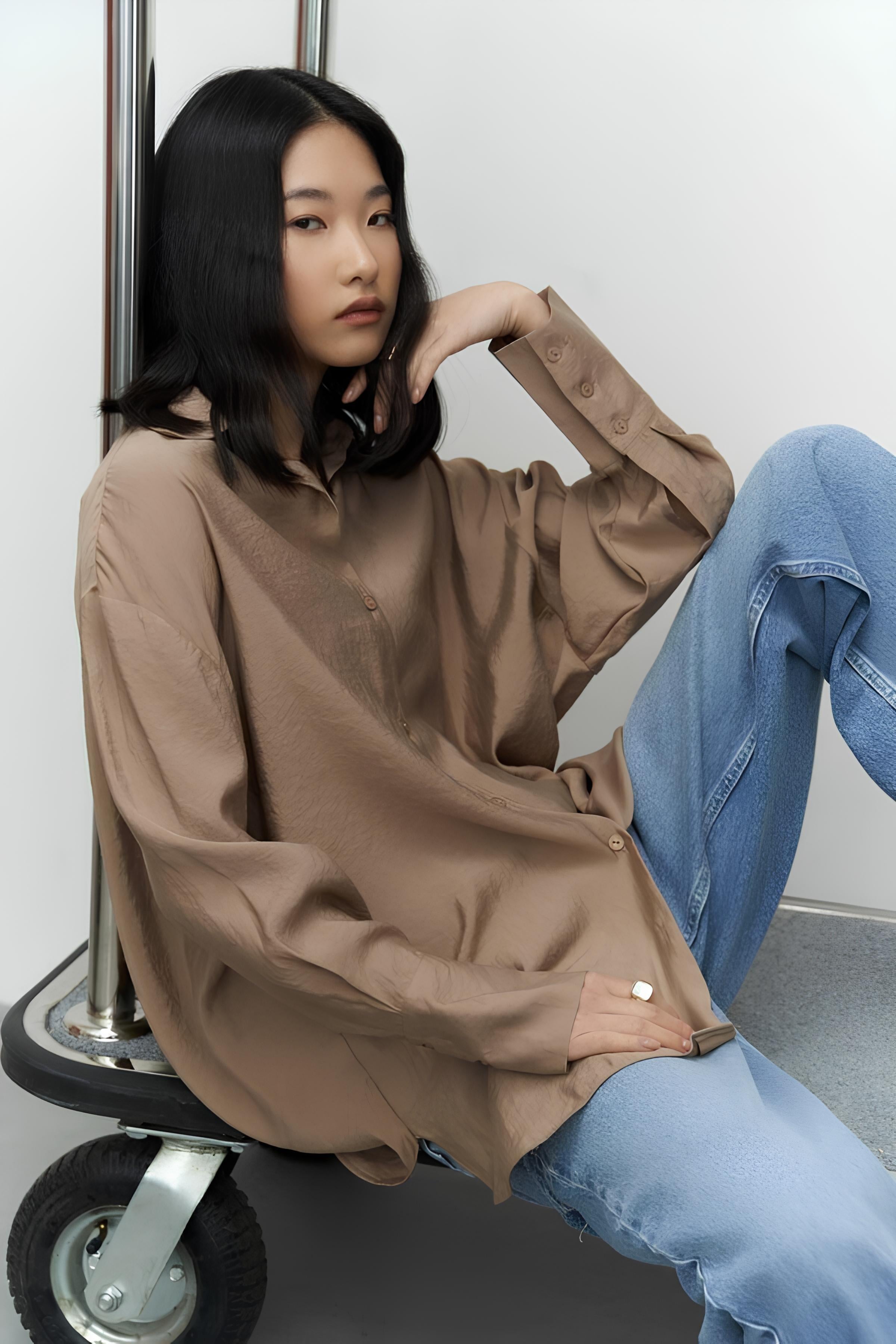 Vizon Oversize Gömlek mkn5020
