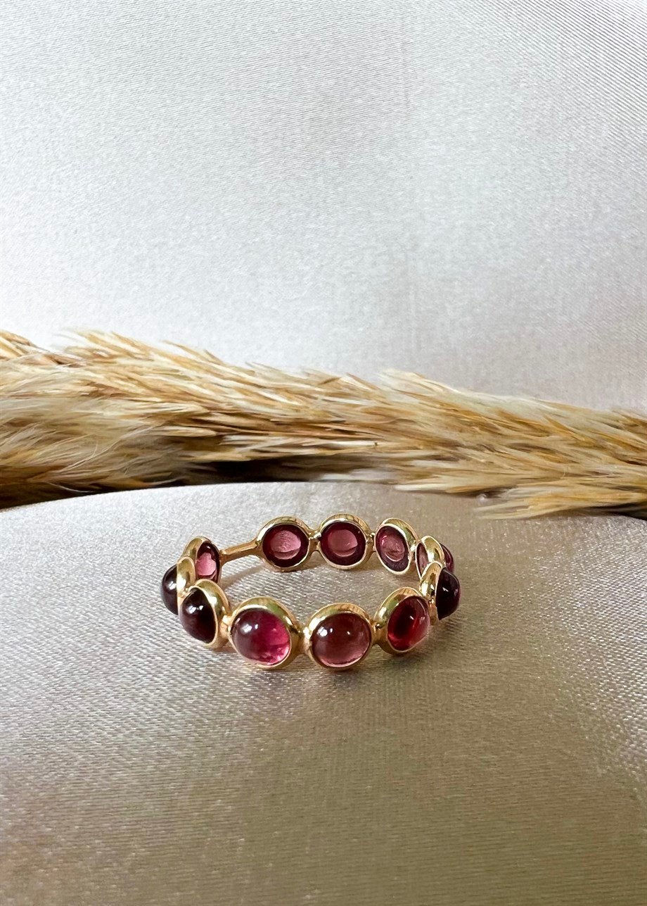 14k Altın Garnet Yüzük