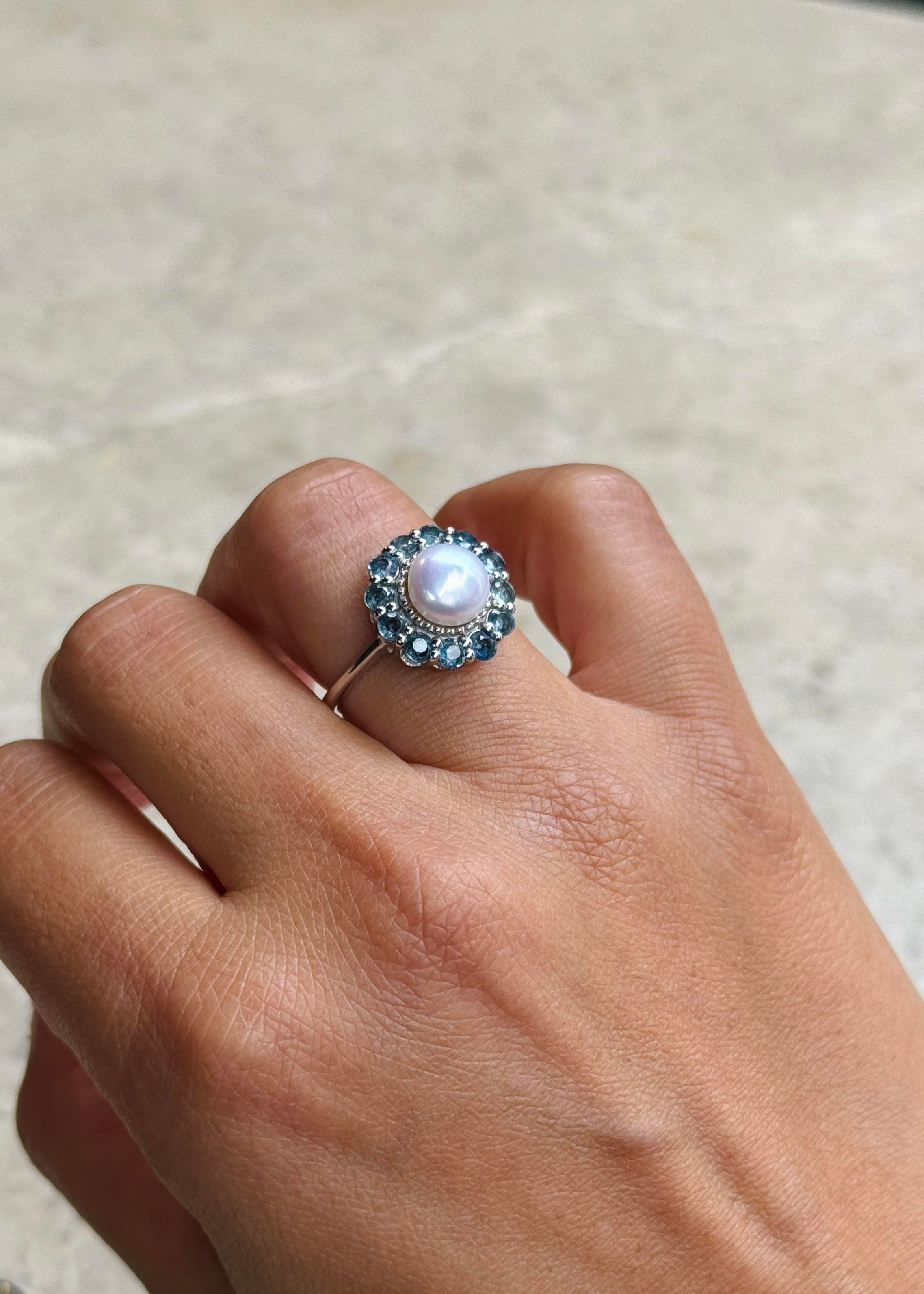 İnci London Topaz Yüzük 