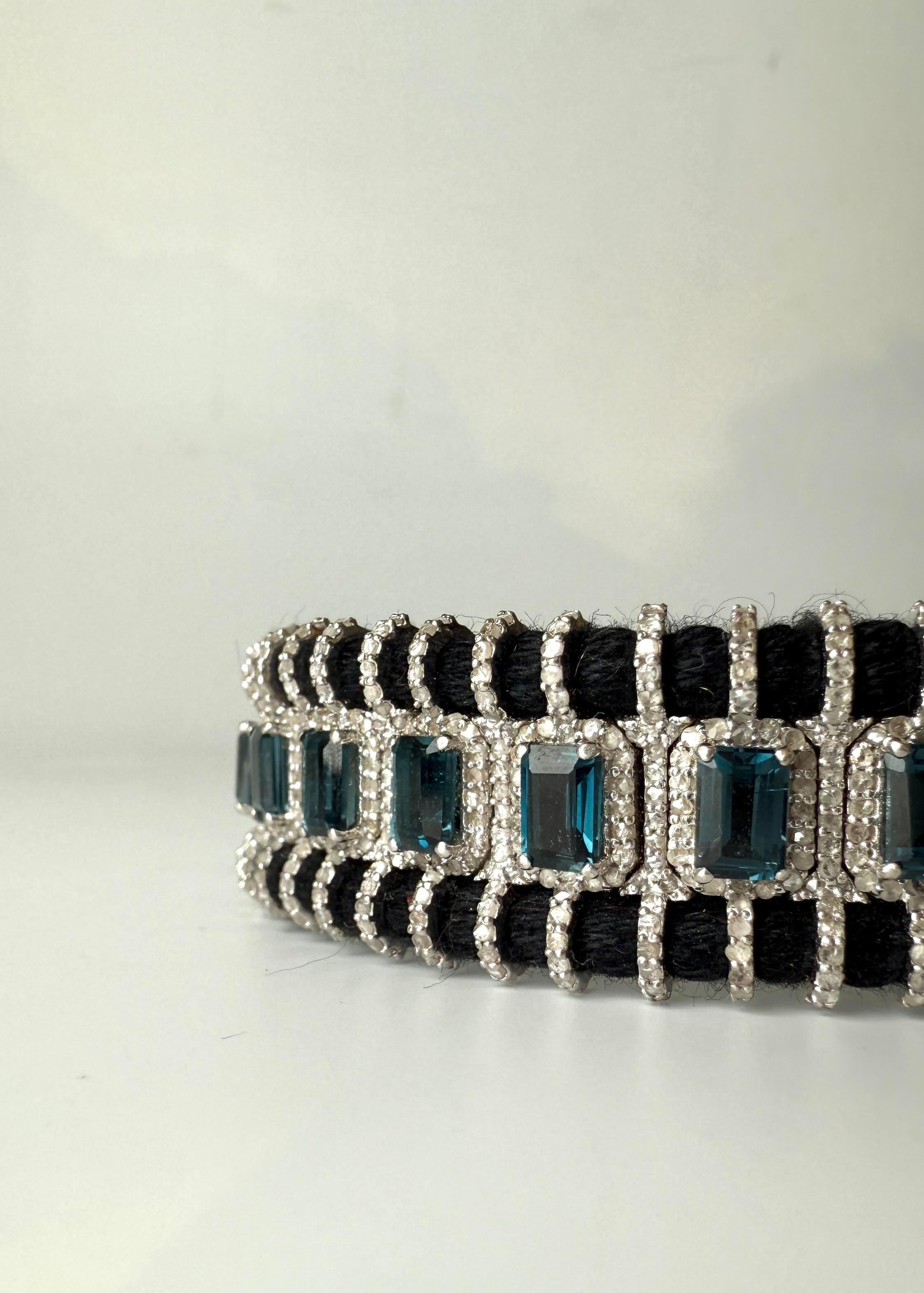 London Topaz Pırlanta Örme Bileklik