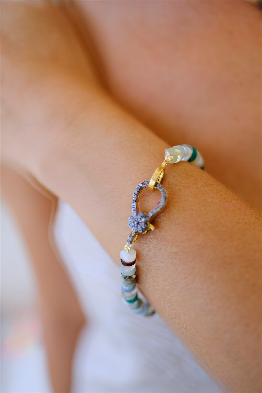 Mix Gemstone Ham Elmas Bileklik