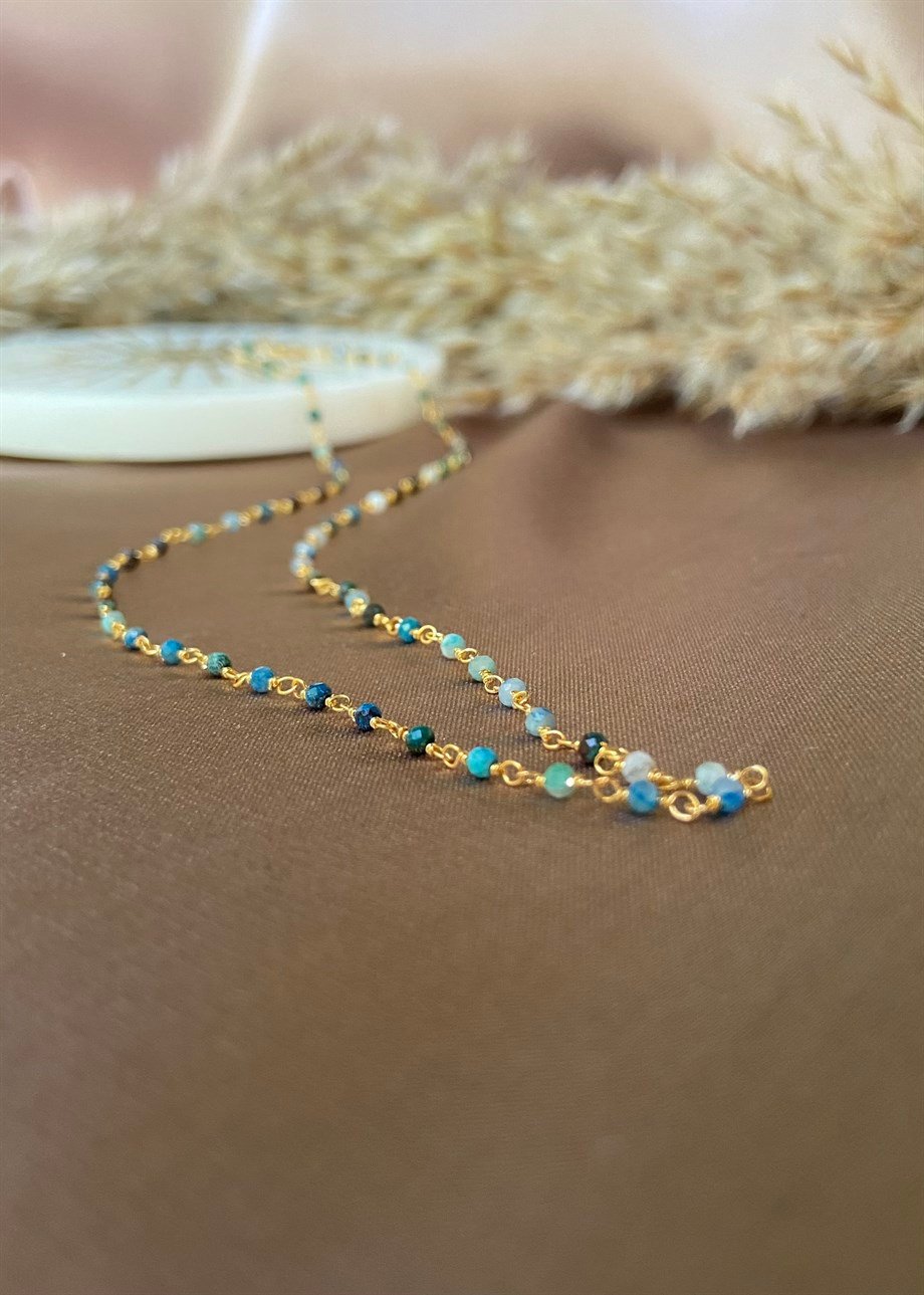 Mix Gemstone Kolye 45 cm